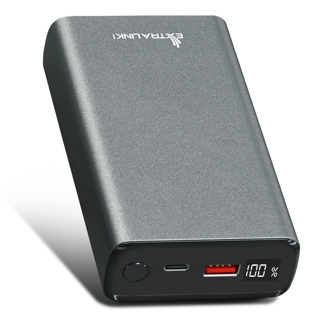 Powerbank Extralink EPB-126 20000 mAh, Power Delivery 45 W, USB-C, srebrny