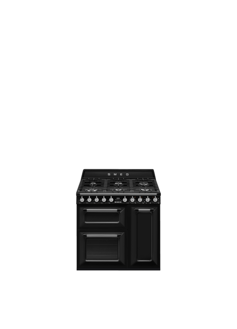 Smeg - Kuchnia Wolnost., 90cm, Victoria, Czarny Victoria Tr93Bl Czarny.