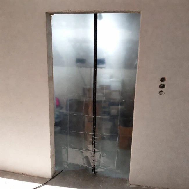 Kurtyna przeciwpyłowa Extralink XXL z prostym zamkiem, 230 x 135 cm