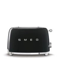 Smeg - Toster, Dwie Kromki, Czarny 50's Style Tsf01Bleu Czarny