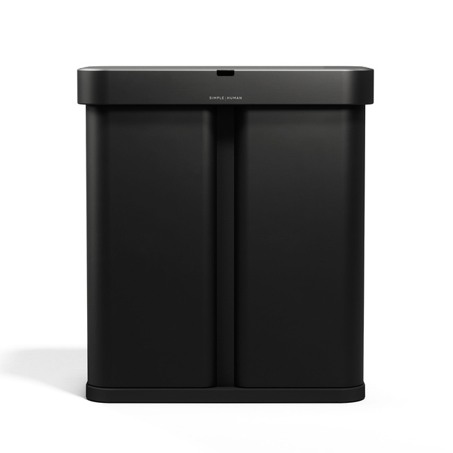 Kosz do segregacji Simplehuman ST2051 z czujnikiem ruchu i głosu, 58 l, czarny mat