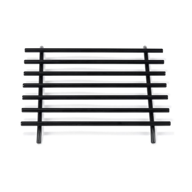 Podkładka pod gorące naczynia Funktion Black 24x24 cm metalowa matowa z nóżkami