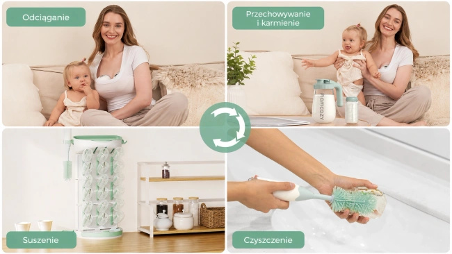 Suszarka do butelek Momcozy DK01 na 18 butelek z regulowanymi kołkami