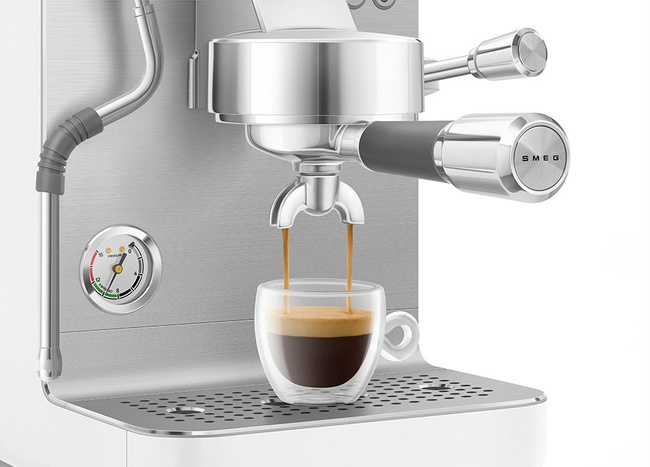Smeg - Ekspres Do Kawy, Kolbowy Ekspresy Do Kawy, Kolbowe, Minipro Emc02Whmeu Biały (Mat)