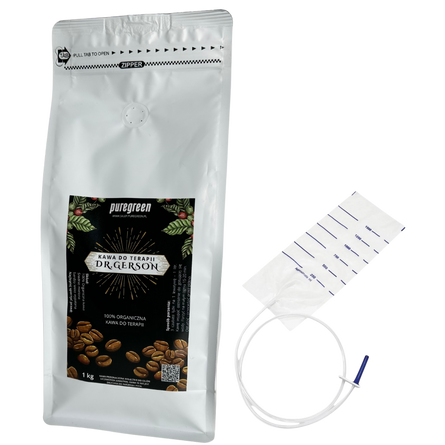 Kawa do terapii Gersona 1 kg z zestawem do lewatywy