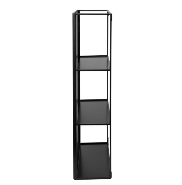 Lustro z półkami czarne Cubiko - Umbra
