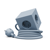 Listwa zasilająca Square 1 z podwójnym Usb-c 30 w i magnetyczną podstawą, 1,8 m - niebieska - Avolt