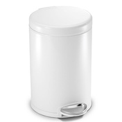 Kosz na śmieci pedałowy 4,5 l - biały - Simplehuman