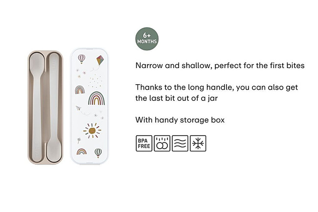 2 Łyżki do karmienia Mio Sunshine & Rainbow - tworzywo sztuczne - Mepal - Mepal