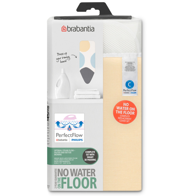 Pokrowiec na deskę C 124x45cm Spring Bubbles Perfectflow 131585 - Brabantia