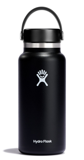 Butelka 32oz Wide Mouth Flex Cap, Black - Hydro Flask