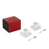 Filiżanki do espresso Alessi To MMI35SET2, 2 szt. z łyżeczkami w kształcie serca