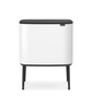 Kosz do segregacji Brabantia Bo Touch Bin 3 x 11 l, biały, trzykomorowy