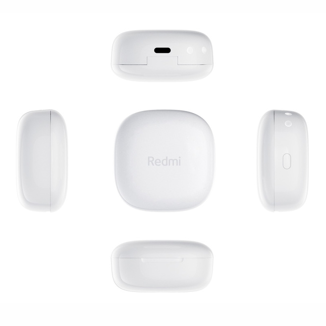Słuchawki bezprzewodowe Xiaomi Redmi Buds 6 Play, białe, Bluetooth 5.4