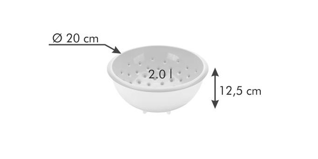Cedzak z miską Vitamino ø 20 cm, 2.0 l - Tescoma