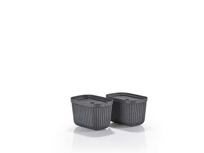 Pudełka do przechowywania Zone Denmark Pulp Black, 2 szt., 15 x 23 x 15 cm