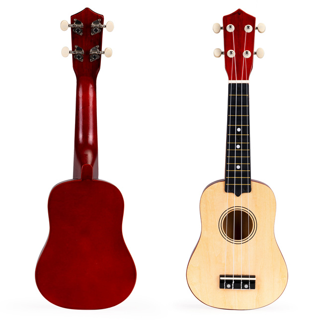 Gitara Ukulele dla dzieci drewniana 4 struny nylonowe