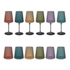 Zestaw kolorowych kieliszków Trebonn SplitGlass Easy, 6 czasz 550 ml i 6 nóżek