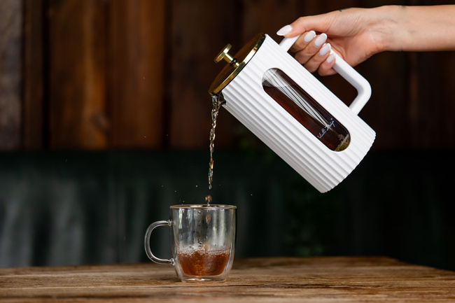 Zaparzacz do kawy i herbaty 1000ml Biało/Złoty Livio - Vialli Design