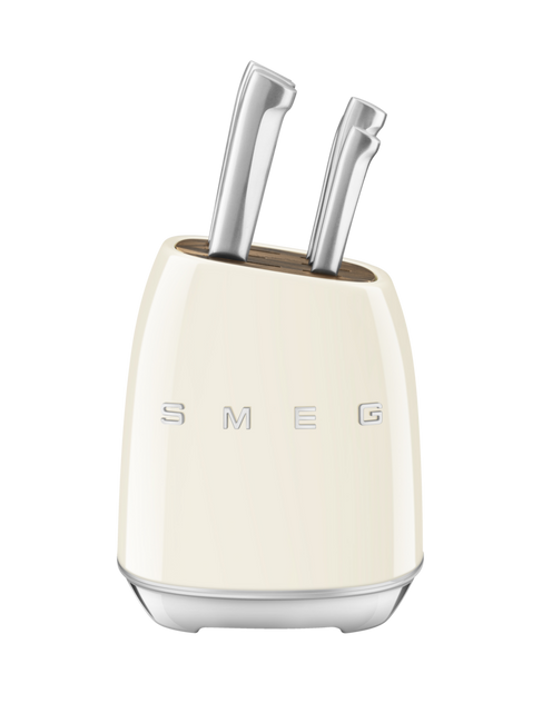 Smeg - Blok z zestawem 6 noży z niemieckiej stali nierdzewnej KBSF02CR