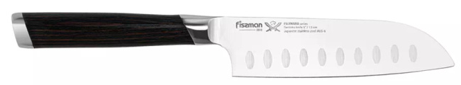 Małe Santoku Fissman Fujiwara 13 cm, stal AUS-6, rękojeść ABS