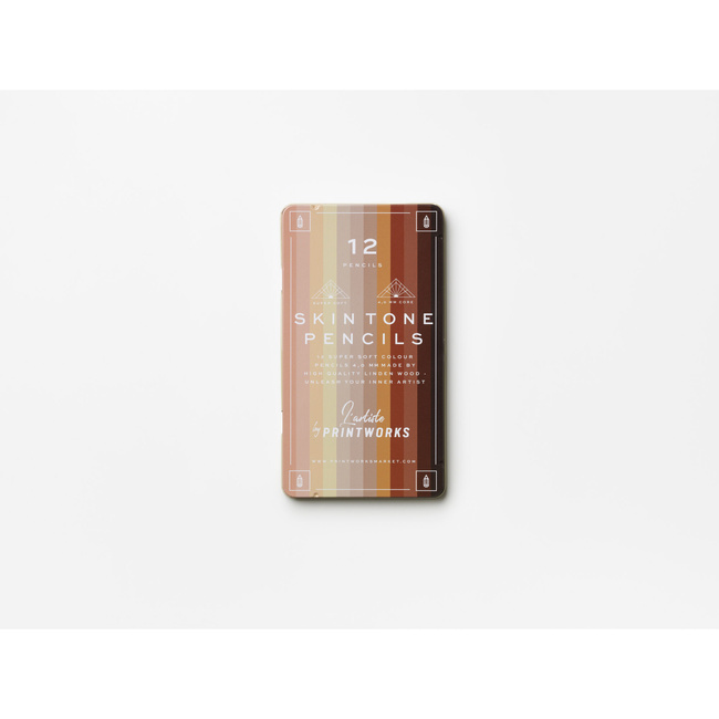 12 Kolorowych Kredek- Skin Tone - Printworks