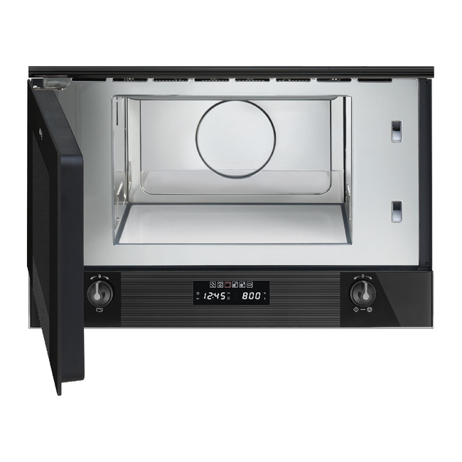 Smeg - Kuchenka mikrofalowa, Linea, czarny MP122B3 Linea