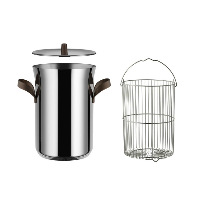 Garnek do szparagów Alessi Edo PU309 z koszem, stal nierdzewna, 4 l