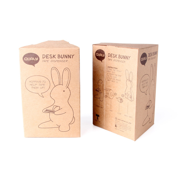 Podajnik taśmy Desk Bunny różowy - Qualy