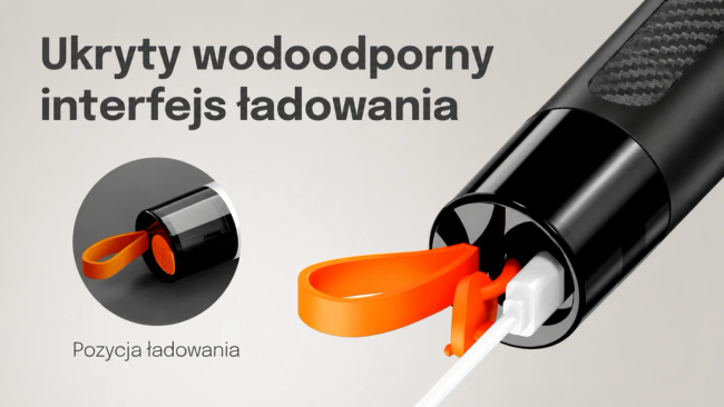 Extralink Powerlink | Szczotka z Wymiennymi Końcówkami | Wbudowany Akumulator, Czarna