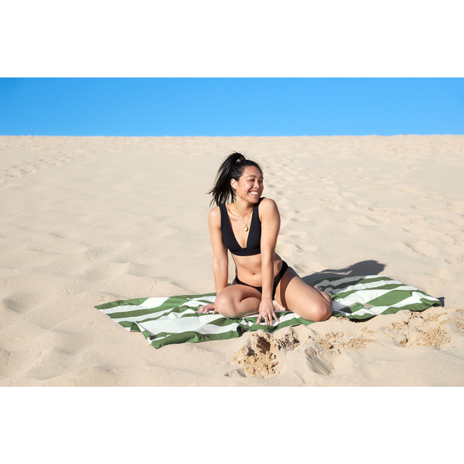 Ręcznik plażowy szybkoschnący Cayman Olive 200 x 90 cm Dock & Bay