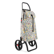 Wózek na zakupy Rolser I-Max William Morris 2LRSG Pomegranate, duże koła XL, torba 43 l