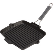 Kwadratowa Patelnia Żeliwna Grillowa 24 cm, Czarny - Staub