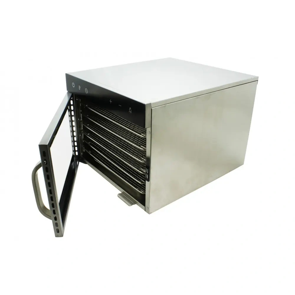 Dehydrator Wartmann WM-2206 DH z otwartymi szklanymi drzwiczkami i stalowymi tacami