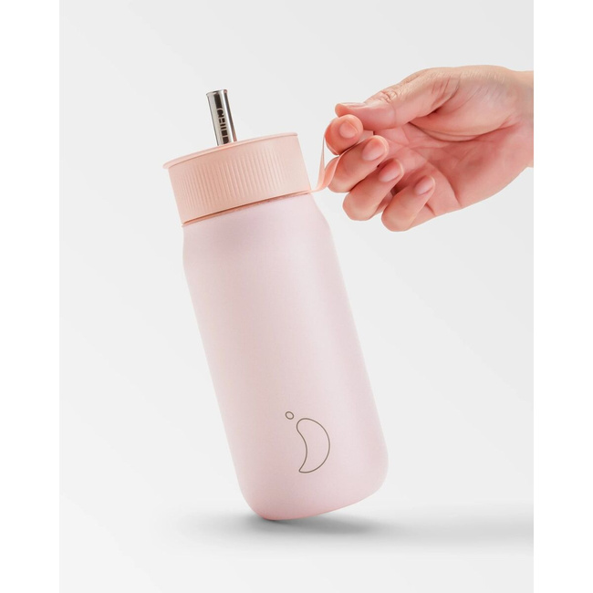 Termiczny kubek 2w1 ze słomką | 750ml | Różowy series 2 - Chillys bottles