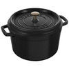Staub La Cocotte Garnek Żeliwny Okrągły Wysoki 4.8 Ltr, Czarny