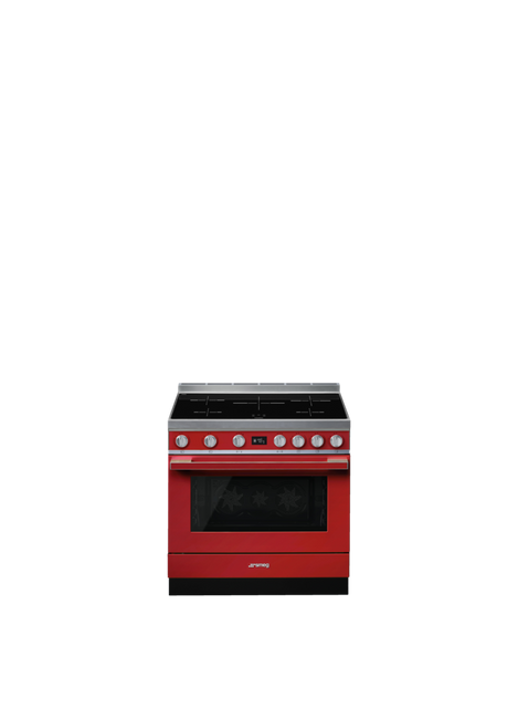 Smeg - Kuchnia wolnostojąca Portofino Cpf9Ipr Czerwony
