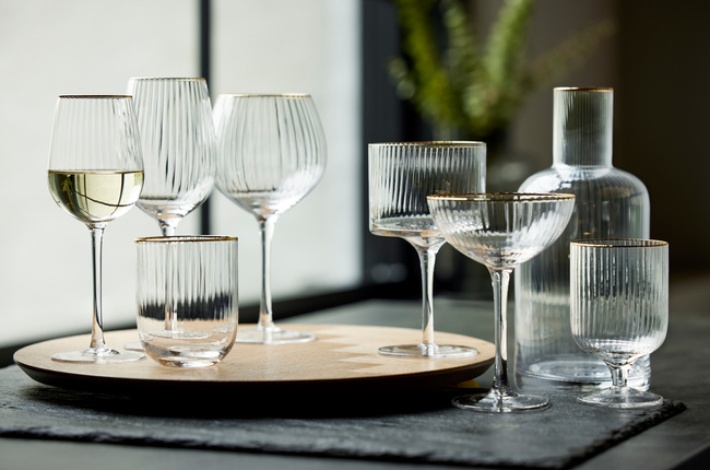 Kieliszki do białego wina Palermo 300 ml 4 sztuki złote 27578 - Lyngby glas