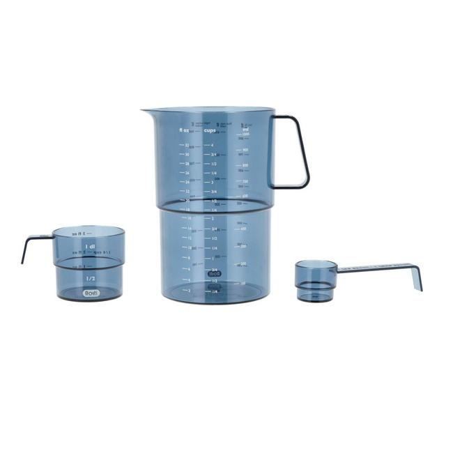 Zestaw 3 miarek kuchennych Rosti Mensura 0,25, 0,5 i 1 l, Dusty Blue