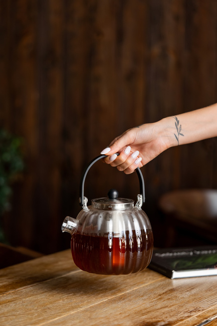 Zaparzacz do herbaty 1000ml srebrny Volare - Vialli Design