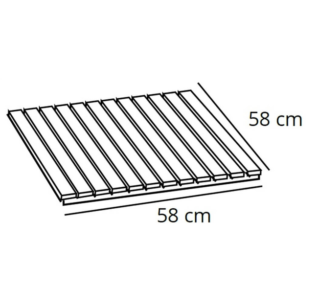 Arredamenti Samoa 60 Mata Prysznicowa - 58 x 58 cm, Brązowy