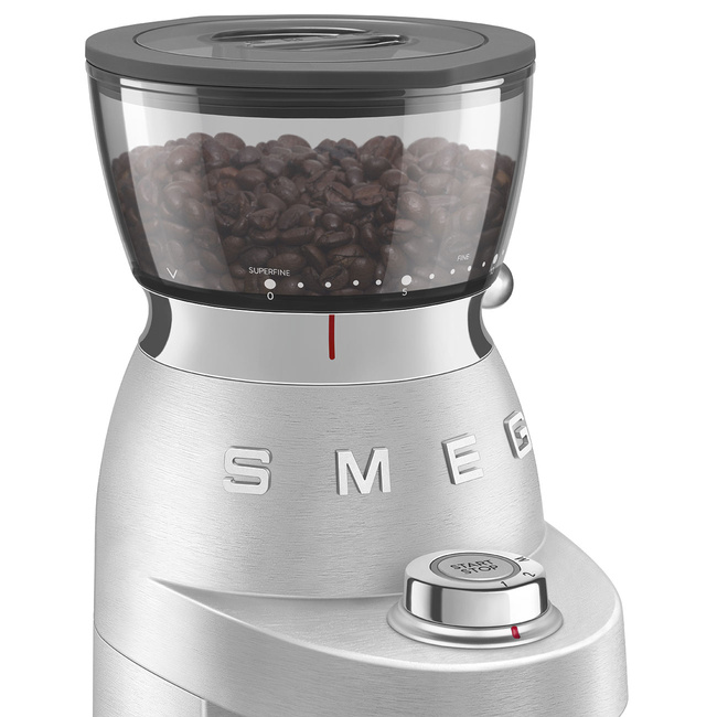 Smeg - Młynek do kawy Młynki do kawy, Minipro Cgf02Sseu Aluminium.