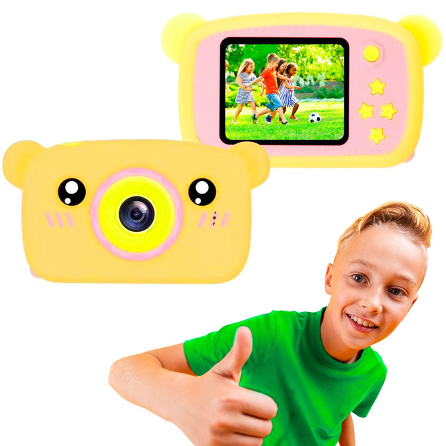 Extralink Kids Camera H25 Pomarańczowy - Aparat Cyfrowy - 1080p 30fps, Wyświetlacz 2.0"