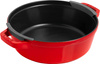 Staub zestaw 3 naczyń + pokrywka 24 cm czerwony