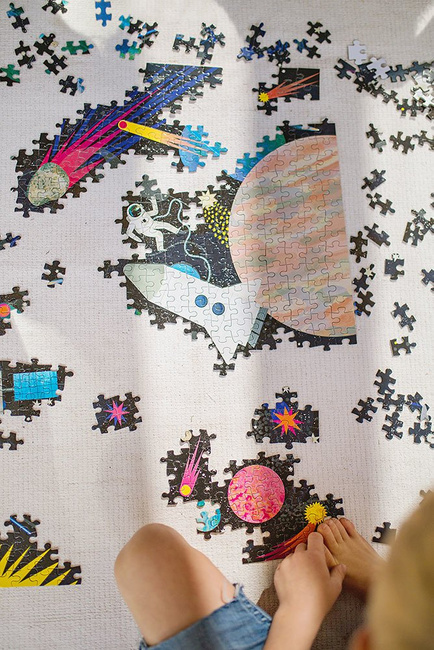 Mudpuppy Puzzle rodzinne świecące w ciemności kosmos 500 elementów 8+