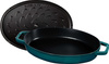Owalna żeliwna brytfanna do ryb 32 cm, Morski - Staub