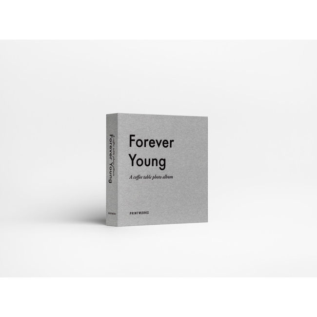 Album na zdjęcia Printworks Forever Young S, szary, czarne karty, 30 stron