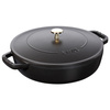 Żeliwna Patelnia Do Duszenia Z Pokrywką 24 Cm, Czarny - Staub