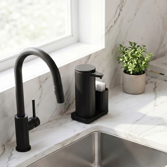 Bezdotykowy dozownik płynu do naczyń Simplehuman ST1089, 265 ml, biała stal