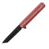Nóż składany Womsi Wolf Tanto, laminat S90V i 420, ostrze 8 cm, rękojeść G10 czerwono-biała